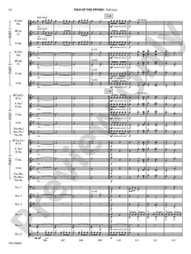 Tale of the Sword (Flexible Arrangement) - Concert Band Conductor Score & Parts (Digital Download)