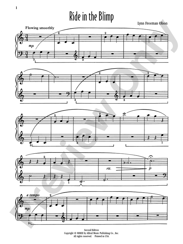 Ride in the Blimp - Piano (Digital Download)