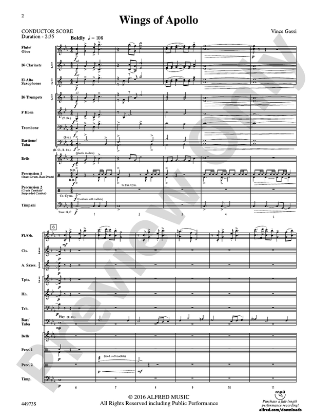 Wings of Apollo - Concert Band Conductor Score & Parts (Digital Download)