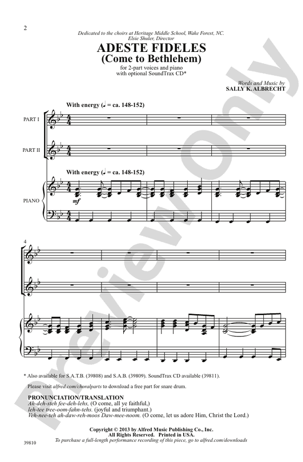 Adeste Fideles - 2-Part Choral Octavo (Digital Download)