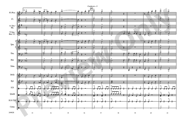 Thunder Canyon – Marching Band Conductor Score & Parts (Digital Download)