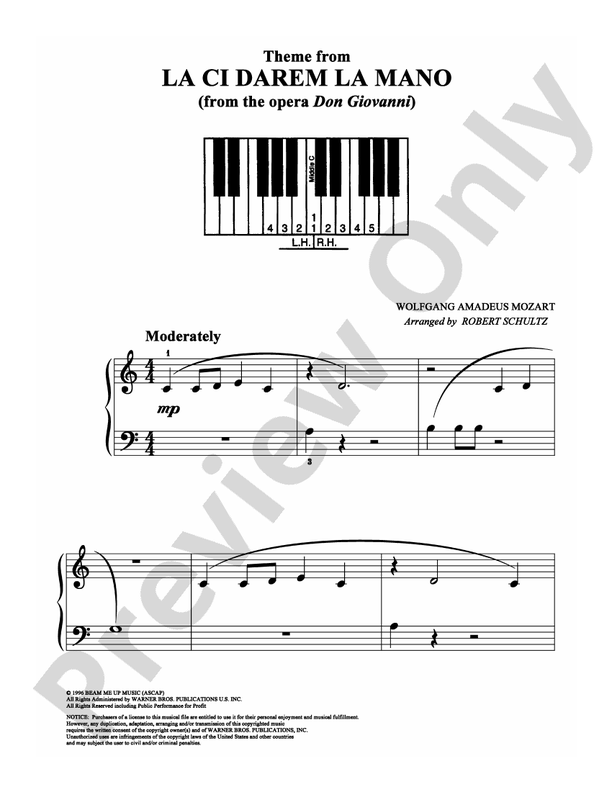 Mozart - La Ci Darem La Mano (from the opera "Don Giovanni") - Easy Piano (Digital Download)