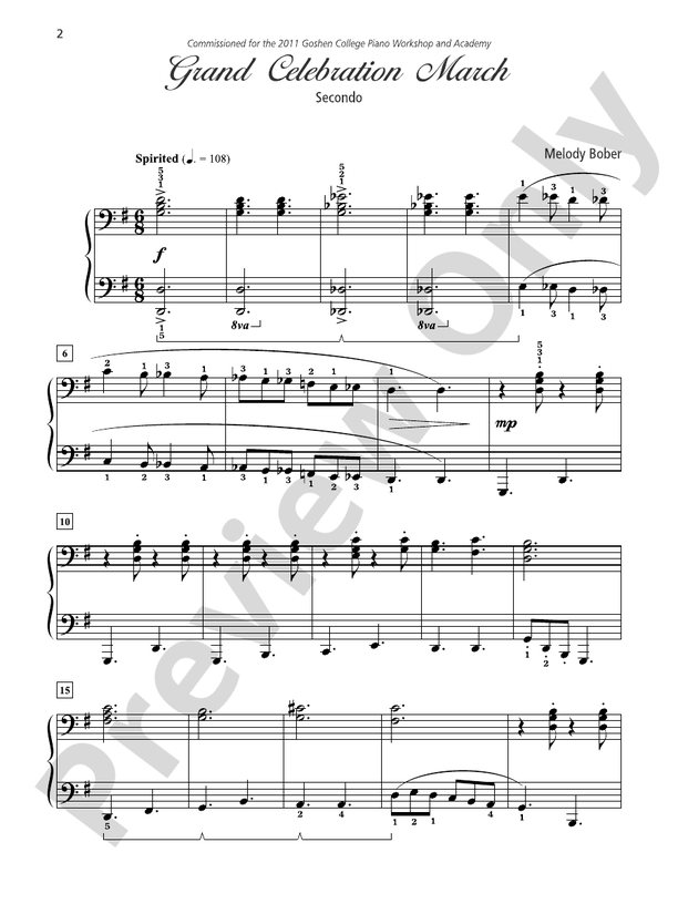 Grand Duets for Piano, Book 6: 5 Late Intermediate Pieces  - 1 Piano, 4 Hands (Digital Download)