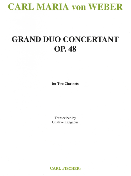 Weber - Grand Duo Concertante Op48 - 2 Clarinets arranged by Langenus Fischer EMP32