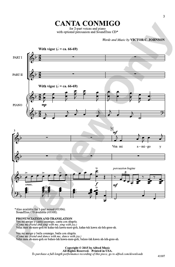Canta Conmigo – 2-Part Choral Octavo (Digital Download)