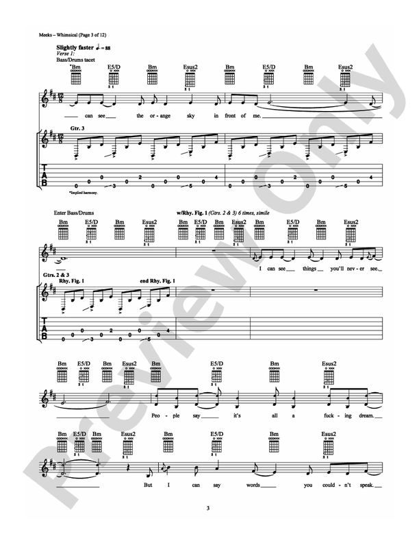 Whimsical - Guitar TAB (Digital Download)