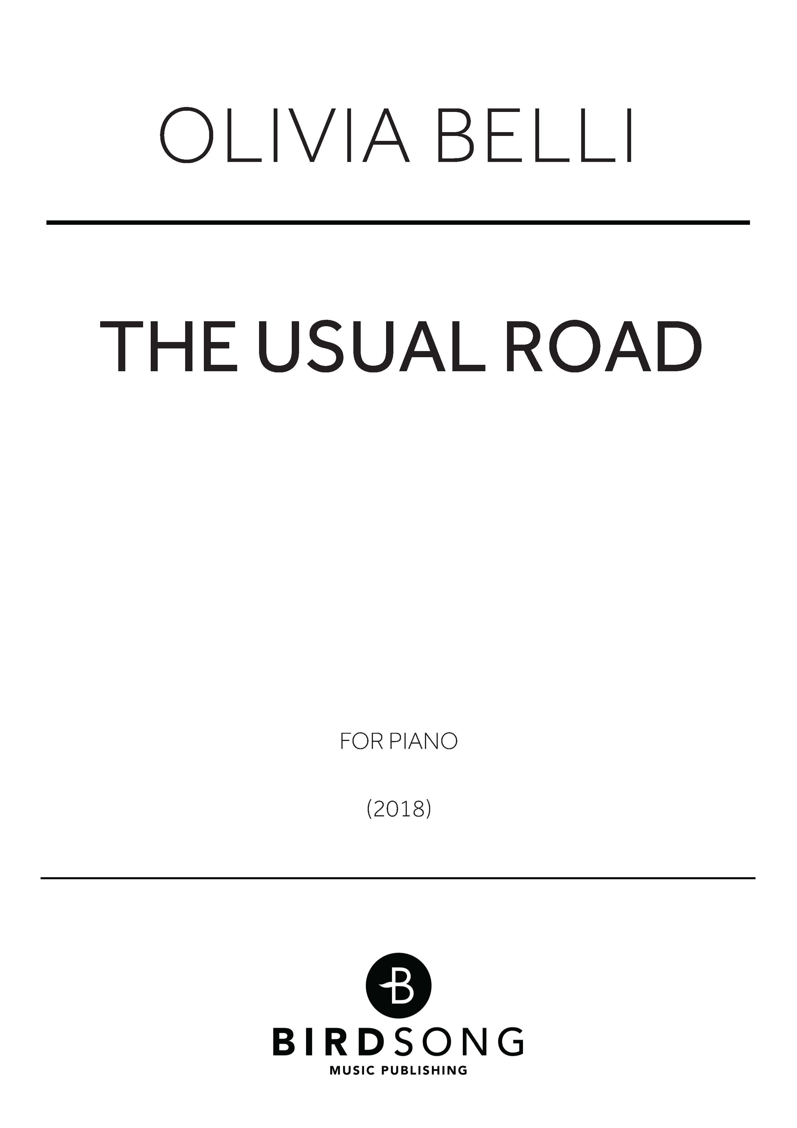 Belli - The Usual Road - Piano Solo (Digital Download)