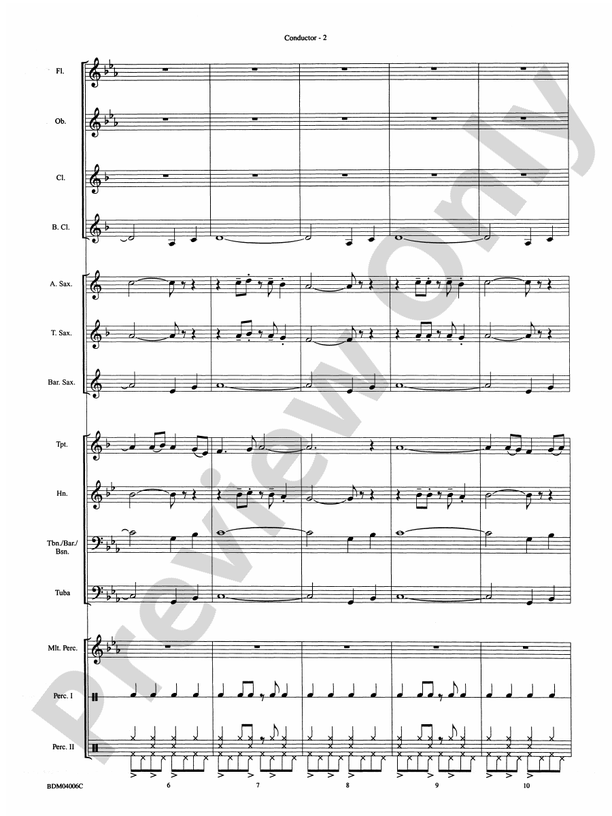 Island Drift - Concert Band Conductor Score & Parts (Digital Download)