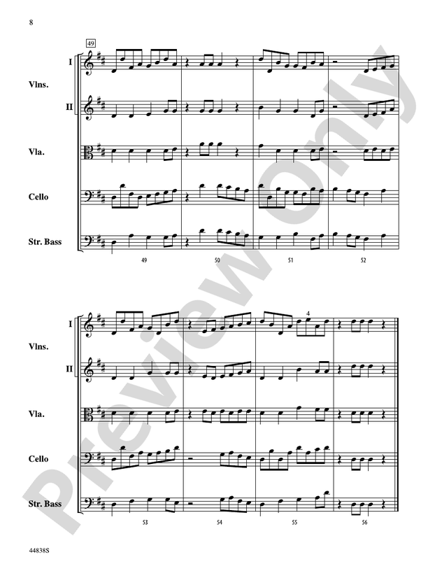 Bowless Beguine - String Orchestra Conductor Score & Parts (Digital Download)