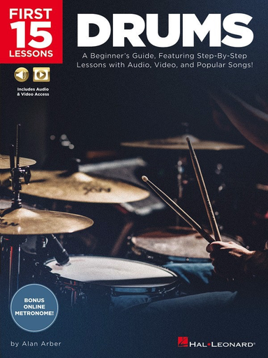 First 15 Lessons - Drums - Drums Online Media - Hal Leonard
