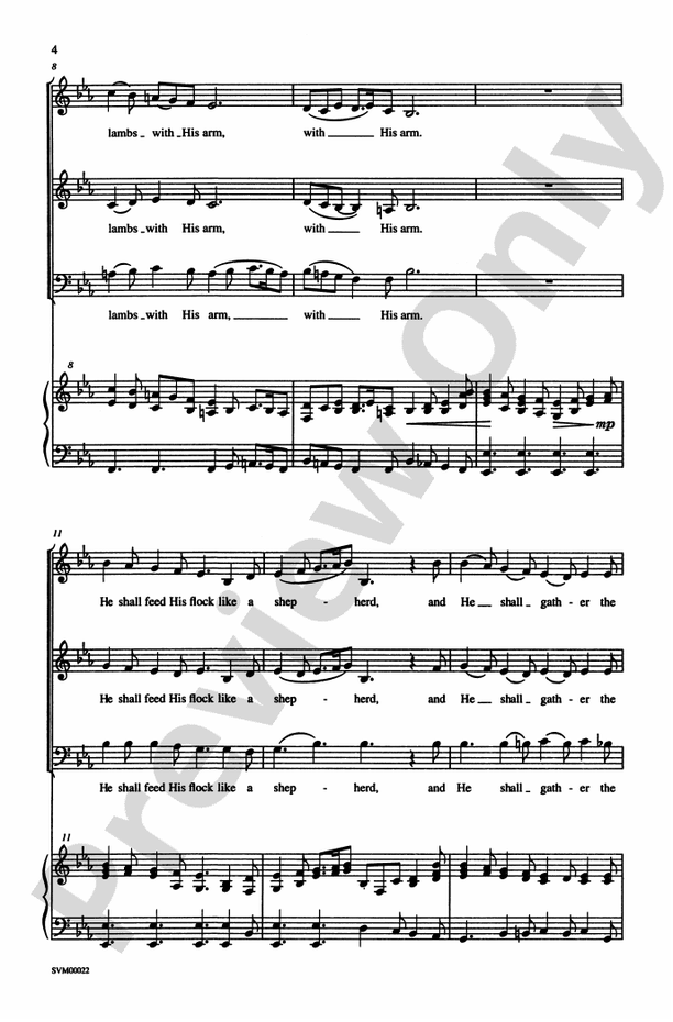 He Shall Feed His Flock – 3-Part Mixed Choral Octavo (Digital Download)