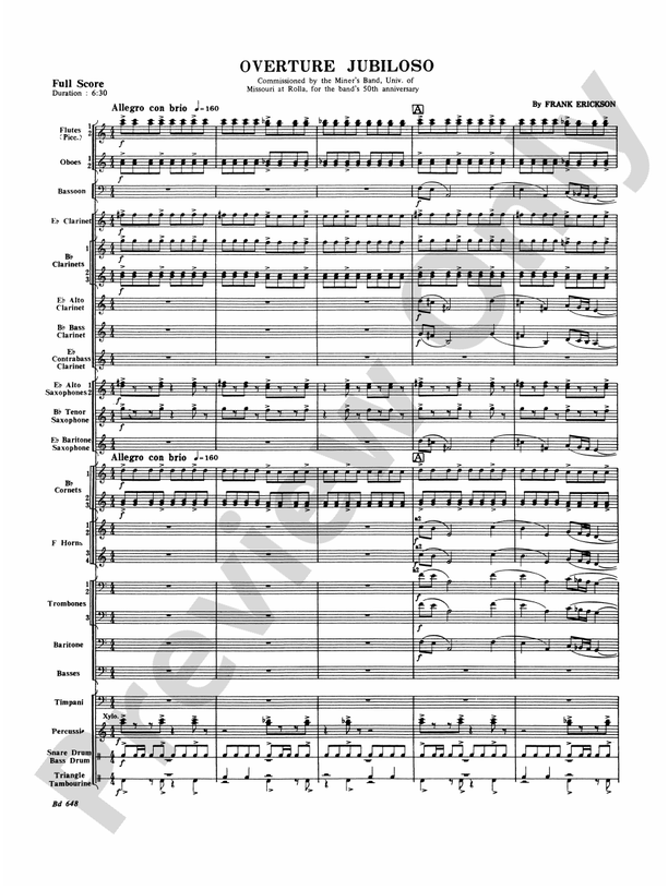 Overture Jubiloso - Concert Band Conductor Score & Parts (Digital Download)
