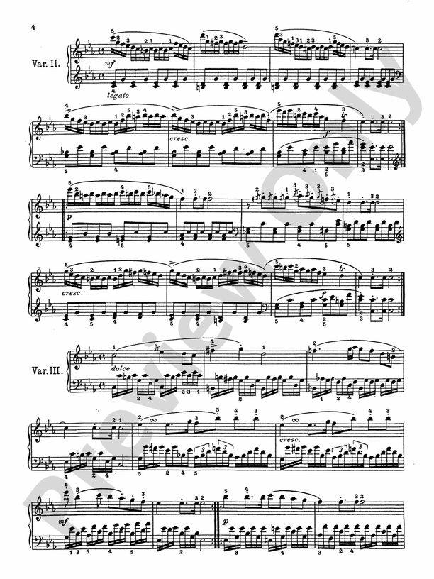 Beethoven - Variations (Volume II) - Piano Solo (Digital Download)