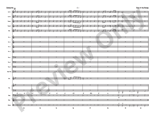 Race to the Bridge - Jazz Ensemble Conductor Score & Parts(Digital Download)