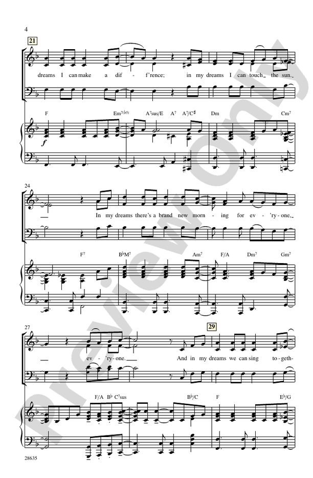 In My Dreams – SAB Choral Octavo (Digital Download)