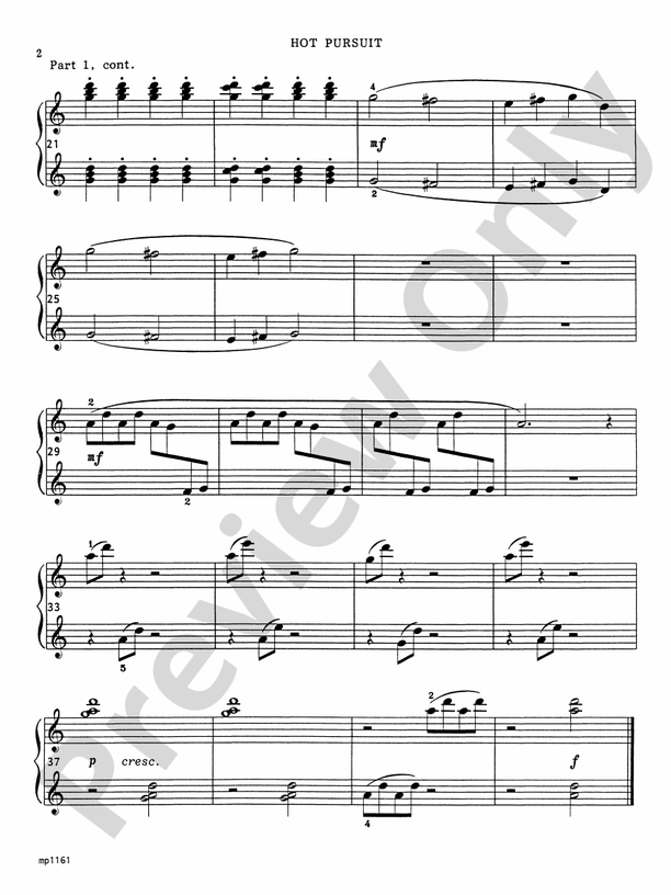 Hot Pursuit - 1 Piano, 6 Hands (Digital Download)