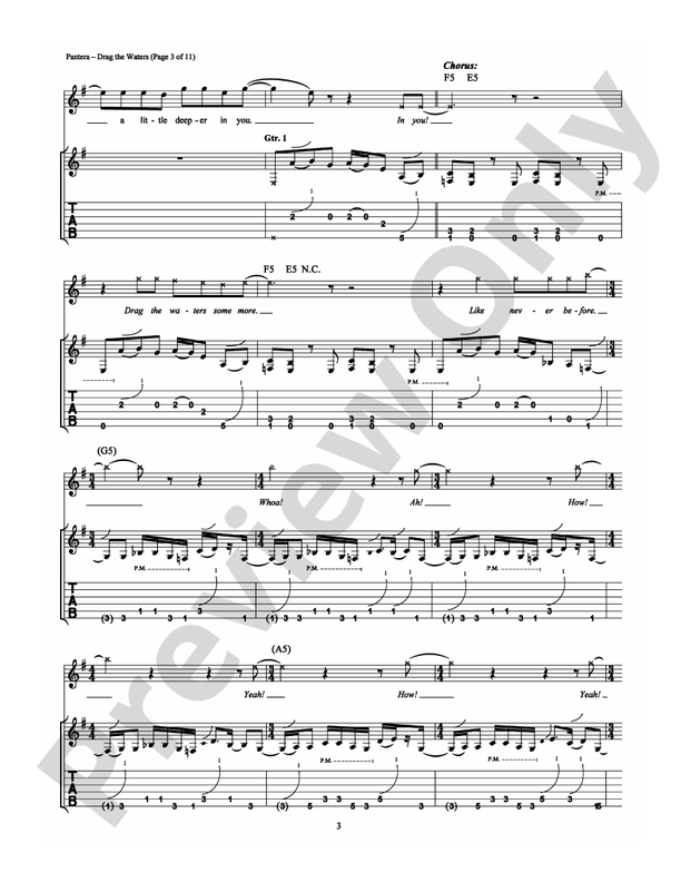 Drag the Waters - Guitar TAB (Digital Download)