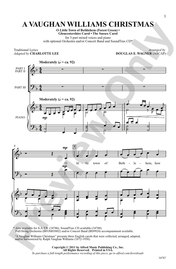 A Vaughan Williams Christmas - 3-Part Mixed Choral Octavo (Digital Download)