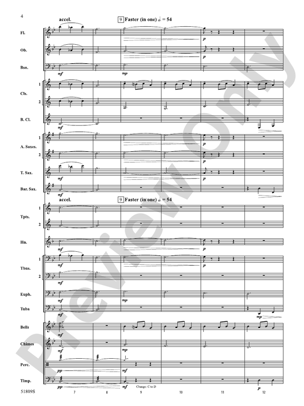 Ring Christmas Bells - Concert Band Conductor Score & Parts(Digital Download)