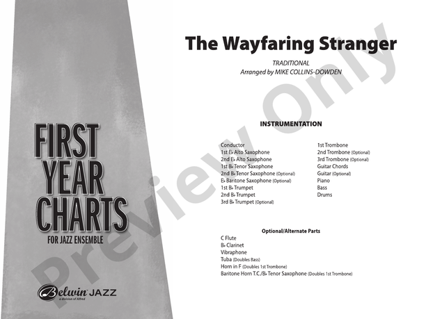 The Wayfaring Stranger - Jazz Ensemble Conductor Score & Parts (Digital Download)