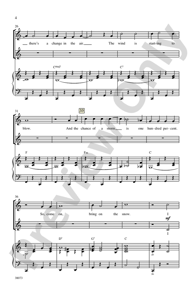 Bring On the Snow! – 2-Part Choral Octavo (Digital Download)
