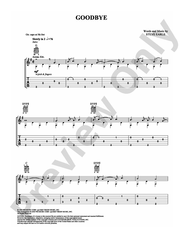 Goodbye - Guitar TAB (Digital Download)