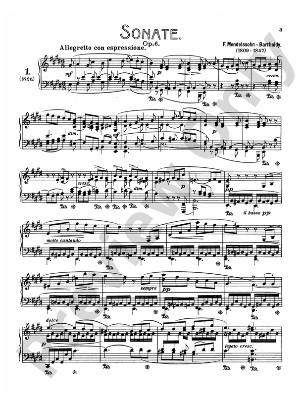 Mendelssohn - Complete Works (Volume III) - Piano Solo (Digital Download)