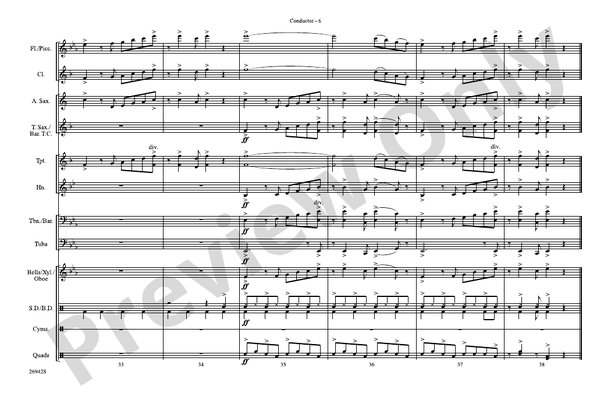 Domino – Marching Band Conductor Score & Parts (Digital Download)