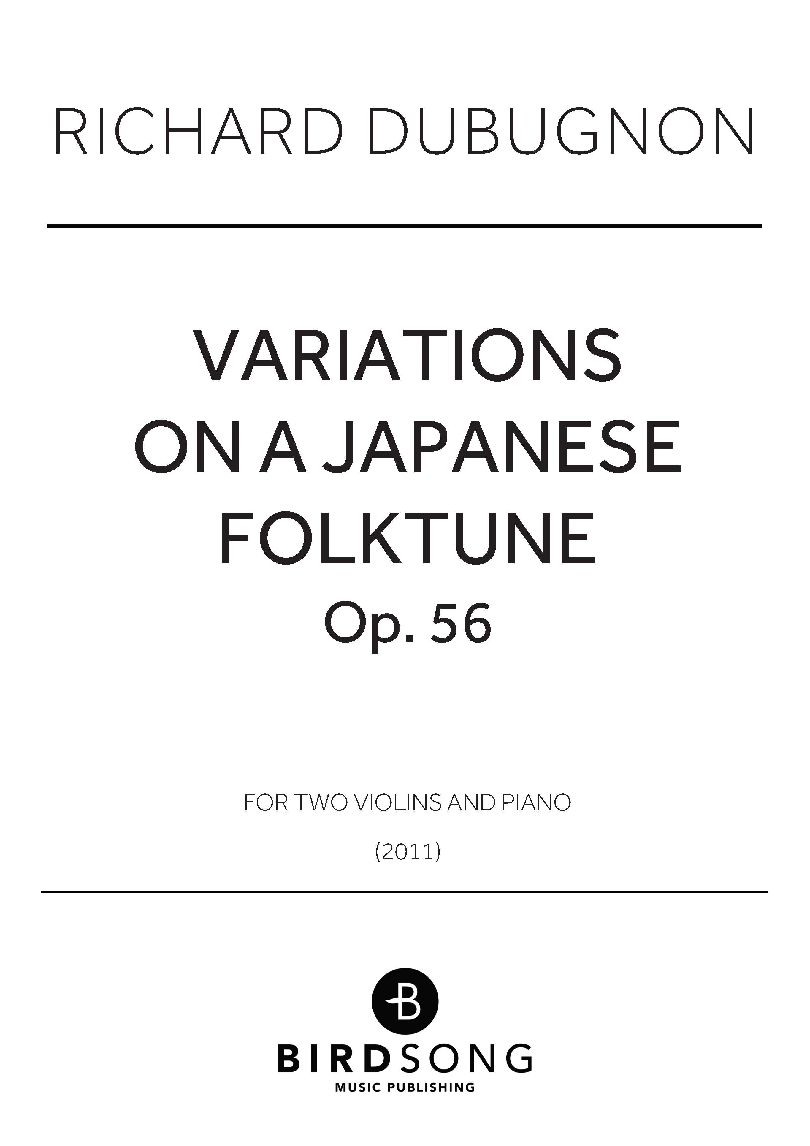 Variations on a Japanese Folktune - Instrumental Trio (Digital Download)