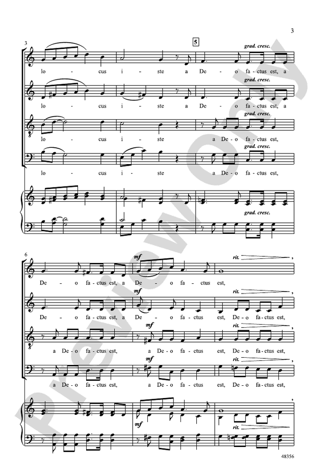 Locus Iste - Arr. Albrecht/Althouse – SATB a cappella Choral Octavo (Digital Download)