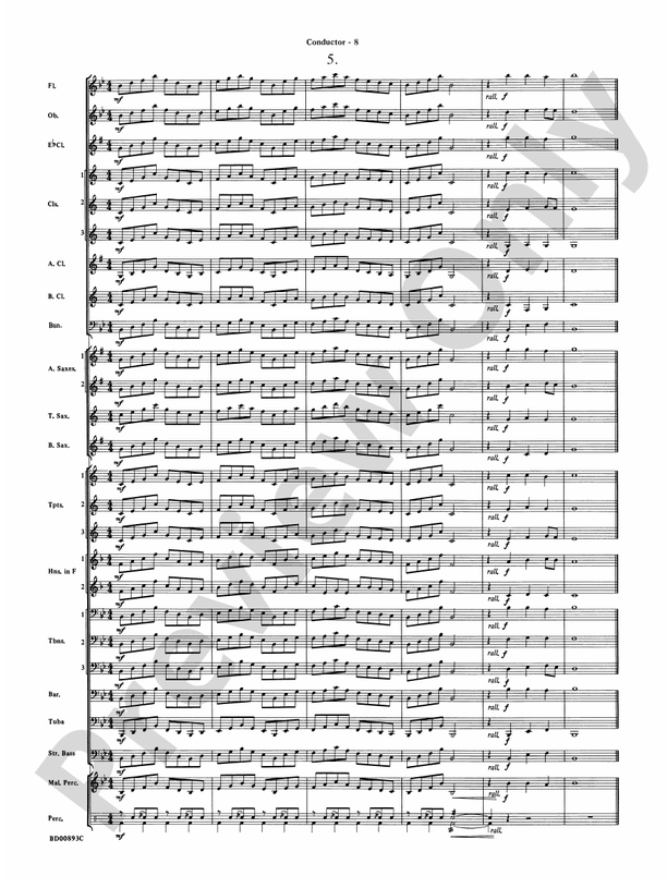 Belwin "Warm-Ups" for Symphonic Band - Concert Band Conductor Score & Parts (Digital Download)