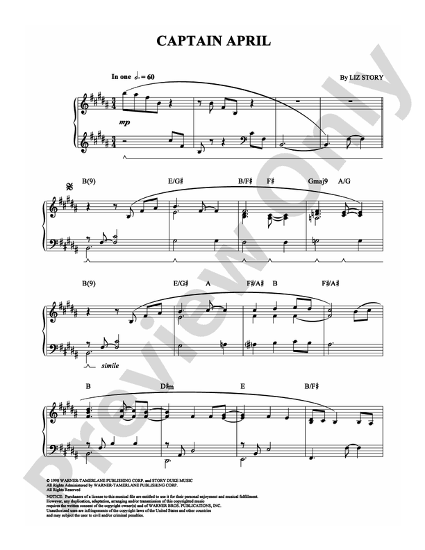 Captain April - Piano (Digital Download)