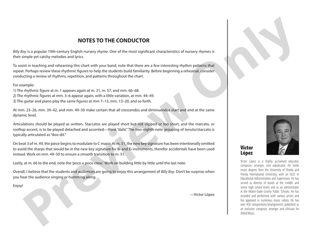 Billy Boy – Jazz Ensemble Conductor Score & Parts (Digital Download)