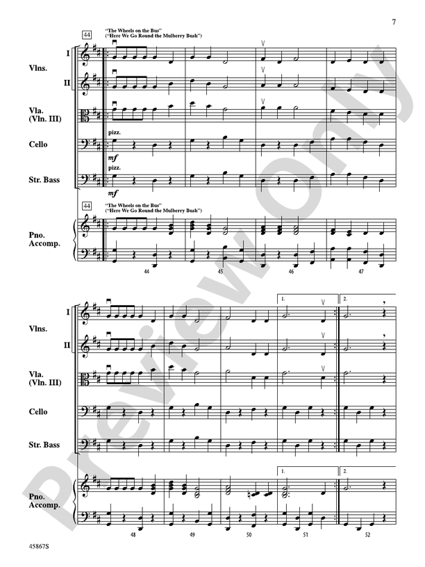 Campfire Songs - String Orchestra Conductor Score & Parts (Digital Download)