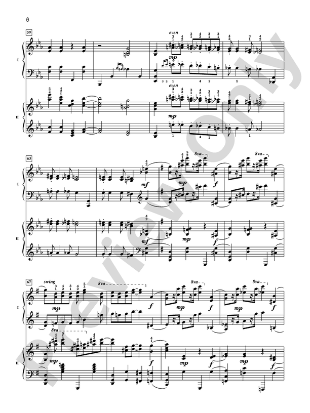 Four Songs by George Gershwin - 2 Pianos, 4 Hands (Digital Download)
