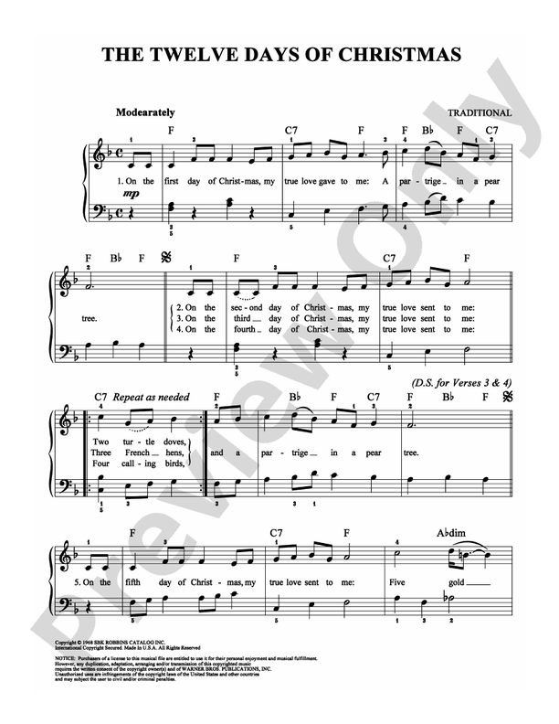 Twelve Days Of Christmas, The - DSM-PS-0007721 - Easy Piano (Digital Download)