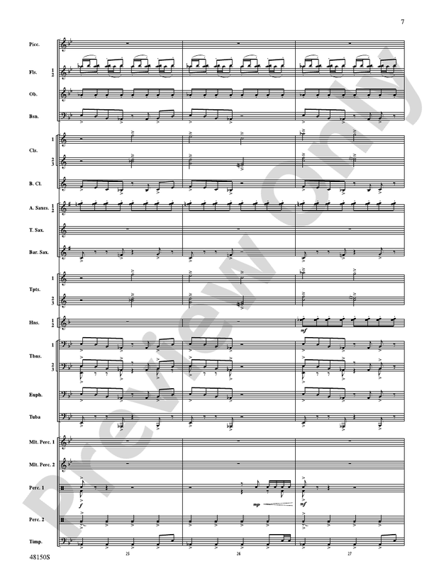 Mouvement Frenetique - Concert Band Conductor Score & Parts (Digital Download)