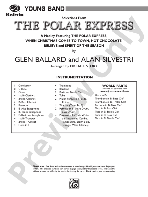 The Polar Express, Selections from - Concert Band Conductor Score & Parts (Digital Download)
