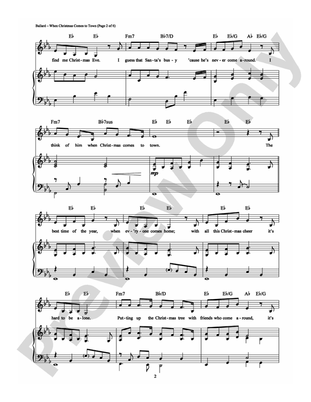 When Christmas Comes To Town - Piano (Digital Download)