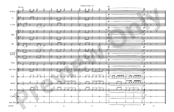 High Hopes (Arr. Victor López) – Marching Band Conductor Score & Parts (Digital Download)