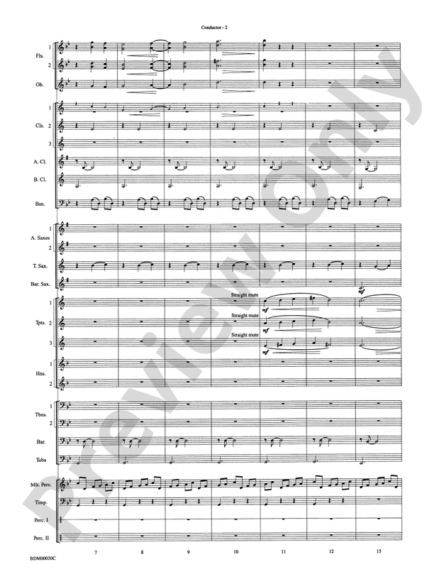 Coventry Carol (Grade 3) - Concert Band Conductor Score & Parts (Digital Download)