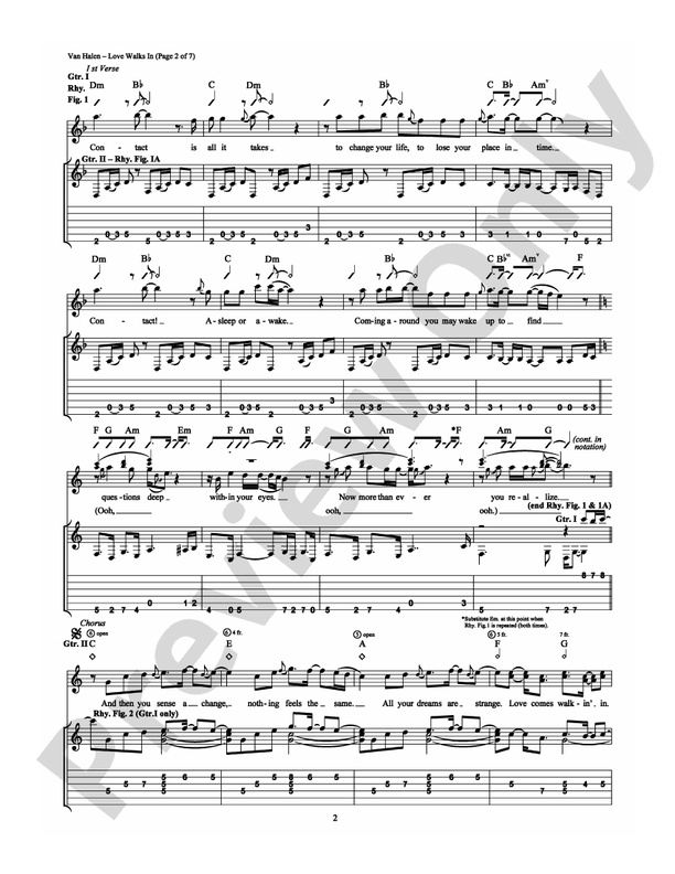 Love Walks In - DSM-PS-0002652 - Guitar TAB (Digital Download)