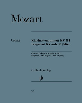 Clarinet Quintet K581 & Fragment Anh 91 Sc/Pts