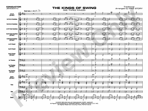 The Kings of Swing (We Three Kings) - Jazz Ensemble Conductor Score & Parts (Digital Download)