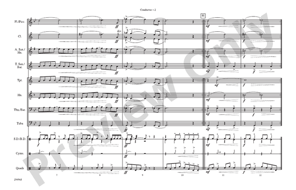 James Bond Theme (Arr. Jerry Burns) – Marching Band Conductor Score & Parts (Digital Download)