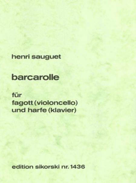 Sauguet - Barcarolle - Bassoon or Cello/Piano or Harp Accompaniment Sikorski SIK1436