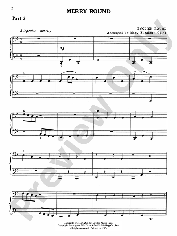 Merry Round - 1 Piano, 6 Hands (Digital Download)