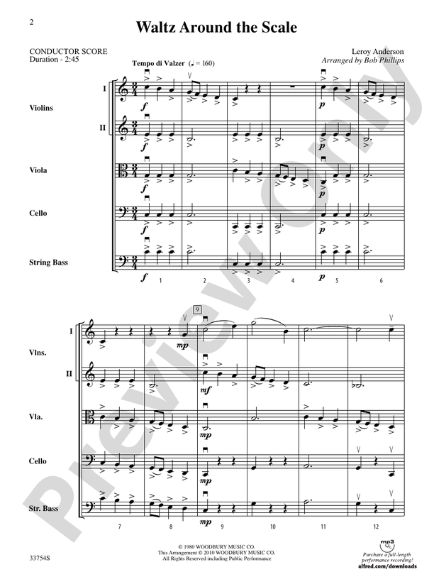 Waltz Around the Scale – String Orchestra Conductor Score & Parts (Digital Download)