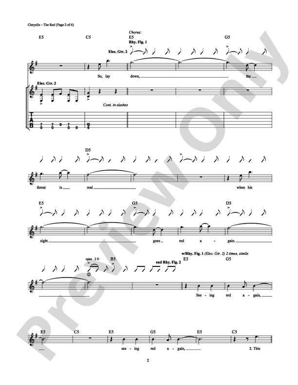 The Red - Guitar TAB (Digital Download)