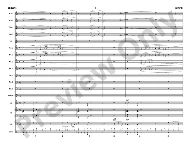 Invitation – Jazz Ensemble Conductor Score & Parts (Digital Download)
